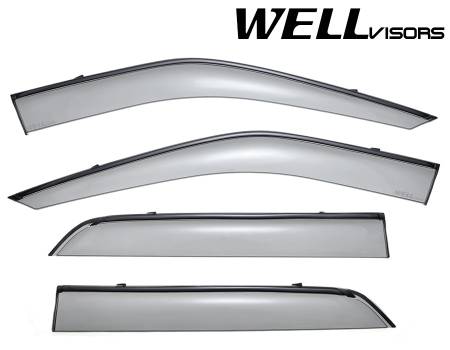 WellVisors - WellVisors Side Window Deflectors Ford Explorer 11-19 With Black Trim