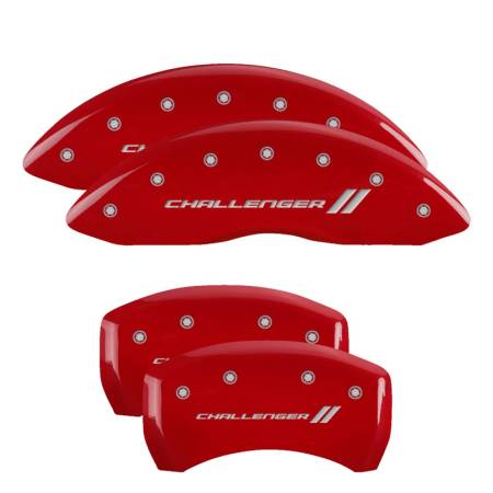 MGP Caliper Covers - MGP Caliper Covers Red finish, Silver Challenger ll for 2011-2019 Dodge Challenger / 2011-2019 Dodge Charger