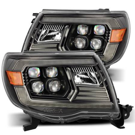 AlphaRex - AlphaRex 05-11 Toyota Tacoma NOVA LED Projector Headlights Plank Style Black w/Activation Light/DRL