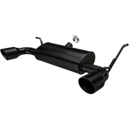 MagnaFlow Exhaust Products - MagnaFlow 07-17 Jeep Wrangler JK 3.8/3.6L Dual Split Rear Exit Black Axle-Back Exhaust