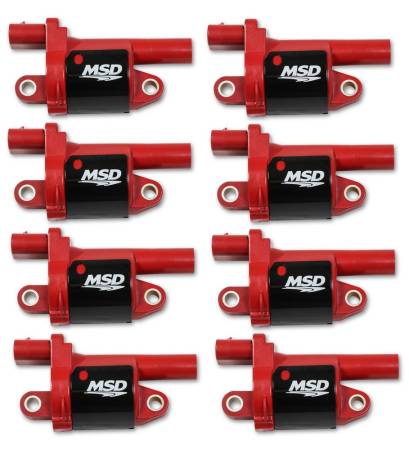 MSD Ignition - MSD Coils, Red, Round, 2014 & up GM V8, 8-pk