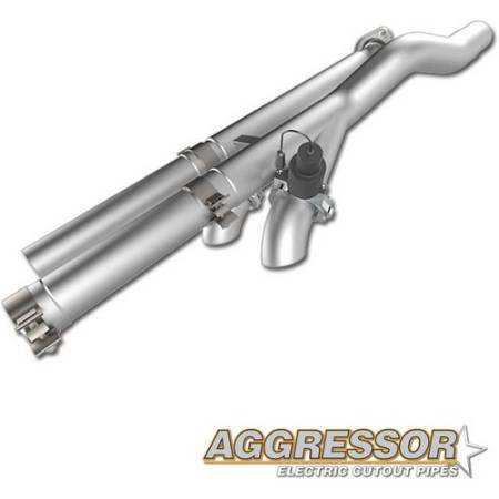 QTP (Quick Time Performance) - QTP 17-18 Ford Raptor EC/CC 2.5in 304SS Aggressor Cutout Dual Mid Pipes