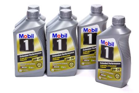 Mobil 1 - Mobil 1 Motor Oil - Extended Performance - 0W20 - Synthetic - 1 qt - Set of 6