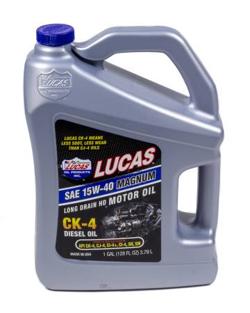 Lucas Oil - Lucas Motor Oil - Magnum CK4 Diesel Oil - 15W40 - Conventional - 1 gal - Each