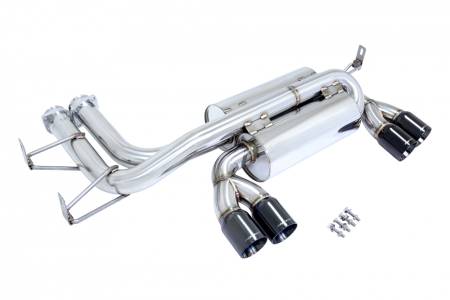 Megan Racing - Megan Racing Supremo Exhaust System: BMW E46 M3 01-06 Black Chrome Roll Tips