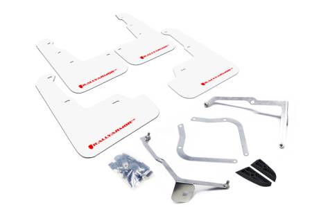 Rally Armor - Rally Armor 15-18 Subaru WRX/STI (Sedan Only) UR White Mud Flap w/ Red Logo