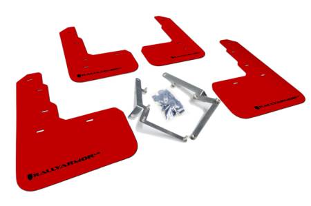 Rally Armor - Rally Armor 17-18 Honda Civic Type R (Type R Only) UR Red Mud Flap w/ Black Logo