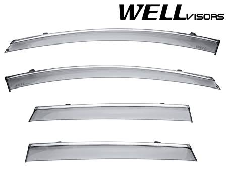 WellVisors - WellVisors Side Window Deflectors Nissan Murano 15-19 with Chrome Trim