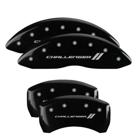 MGP Caliper Covers - MGP Caliper Covers Black finish, Silver Challenger ll for 2011-2019 Dodge Charger / 2011-2019 Dodge Challenger