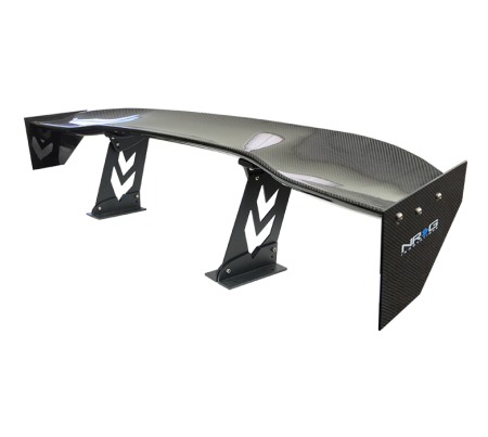 NRG Innovations - NRG Innovations Carbon Fiber Spoiler - Universal (59in.) NRG Logo Large End Plates