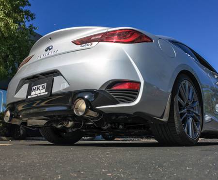 HKS - HKS 2017 Infiniti Q60 Dual Hi-Power Titanium Tip Catback Exhaust