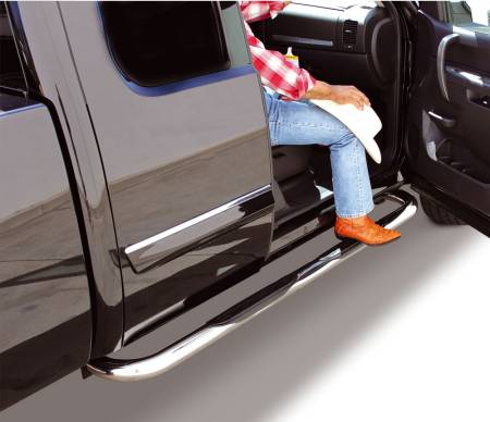 Go Rhino - Go Rhino 01-13 Chevrolet Silverado 2500HD/3500 4000 Series SideSteps - Cab Length - SS