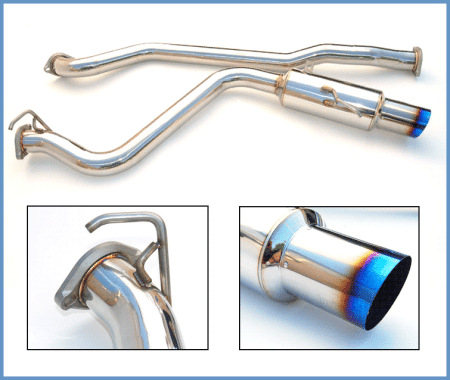 Invidia - Invidia 08-09 WRX Sedan 76mm (101mm tip) RACING Titanium Tip Cat-back Exhaust