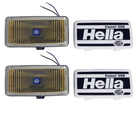 HELLA - HELLA 550 Series 55W 12V H3 Fog Lamp Kit - Amber