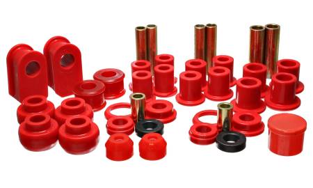 Energy Suspension - Energy Suspension 92-06 Ford E-250/E-350 Van 2WD Red Hyper-flex Master Bushing Set