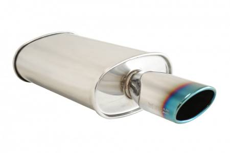 Megan Racing - Megan Racing Exhaust Muffler: O-ST Muffler (Single Oval Burnt Tip)