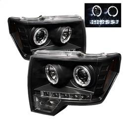 Spyder Auto - Spyder Ford F150 09-14 Projector Headlights Halogen Model- LED Halo LED Blk PRO-YD-FF15009-HL-BK