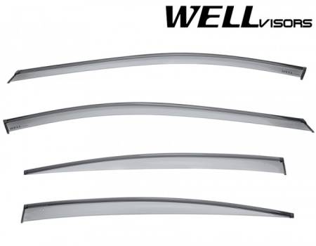 WellVisors - WellVisors Side Window Deflectors Chevrolet Cruze 16-19 with Black trim