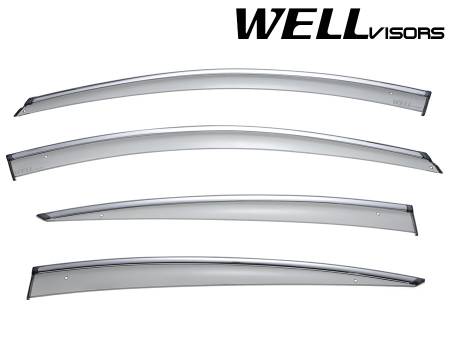 WellVisors - WellVisors Side Window Deflectors Buick Regal 11-17 With Chrome Trim