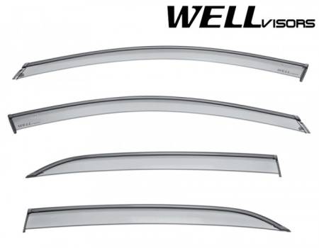 WellVisors - WellVisors Side Window Deflectors Chevrolet Equinox 2018+ with Black trim