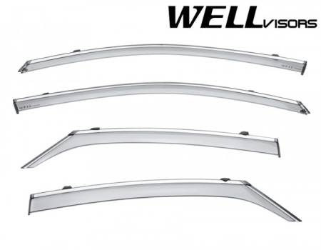 WellVisors - WellVisors Side Window Deflectors Toyota Avalon 13-18 with Chrome Trim