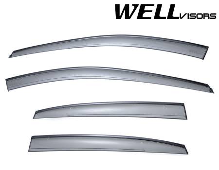 WellVisors - WellVisors Side Window Deflectors Subaru XV Crosstrek 13-17 With Black Trim