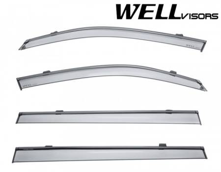 WellVisors - WellVisors Side Window Deflectors Volkswagen Atlas 2018+ With Black Trim