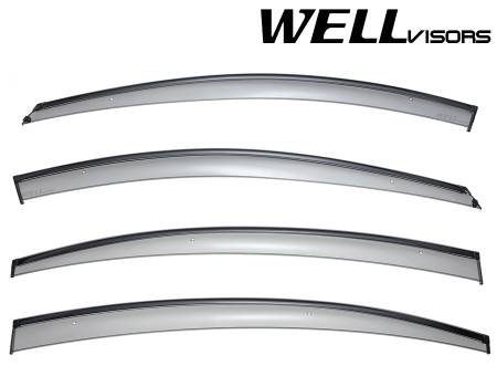 WellVisors - WellVisors Side Window Deflectors Chevrolet Cruze 11-15 With Black Trim