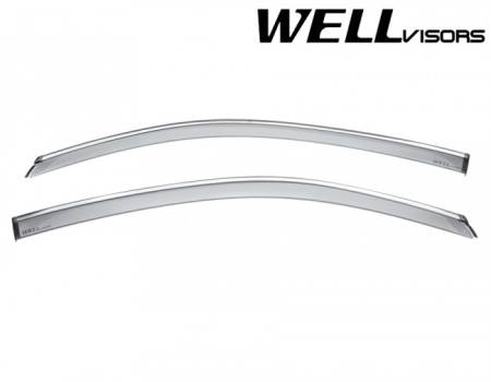 WellVisors - WellVisors Side Window Deflectors Honda Accord Coupe 13-17 with Chrome Trim