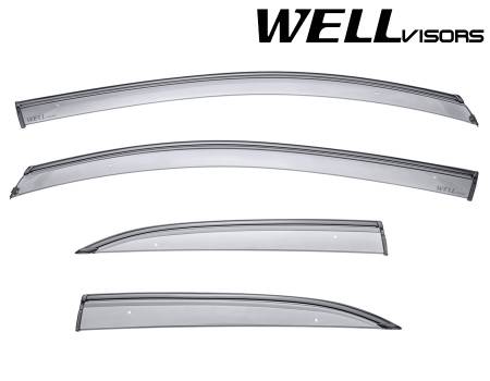 WellVisors - WellVisors Side Window Deflectors Suzuki Kizashi 10-14 with Black Trim