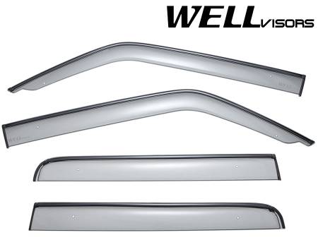 WellVisors - WellVisors Side Window Deflectors Jeep Patriot 07-17 With Black Trim