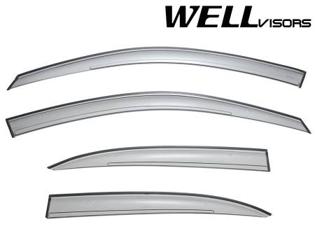 WellVisors - WellVisors Side Window Deflectors Mercedes Benz W204 C-Class 08-14 Sedan Premium Series