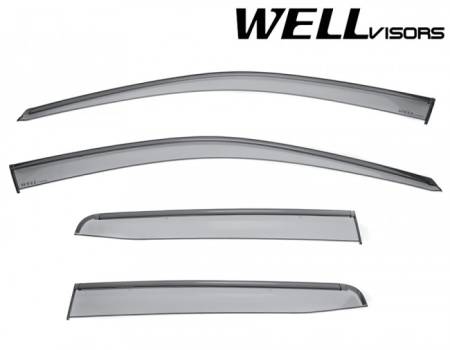 WellVisors - WellVisors Side Window Deflectors Honda Ridgeline 2017+ with Black Trim