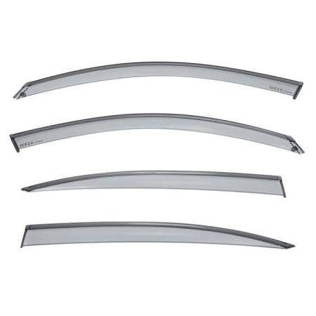 WellVisors - WellVisors Side Window Deflectors BMW E90 3-Series Sedan 06-11 with black trim