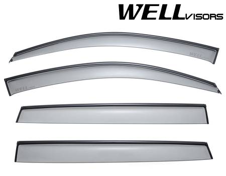 WellVisors - WellVisors Side Window Deflectors Acura MDX 07-13 With Black Trim