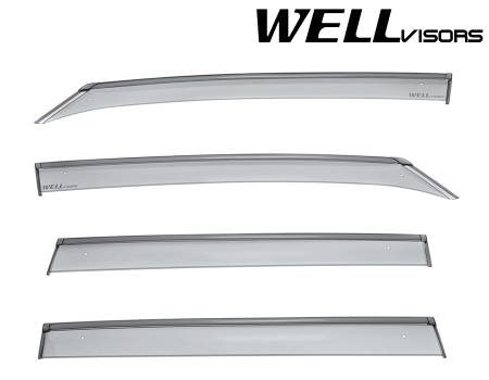 WellVisors - WellVisors Side Window Deflectors Jeep Renegade 15-21 with black trim