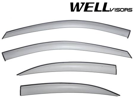 WellVisors - WellVisors Side Window Deflectors Mercedes Benz W203 C-Class 01-07 Sedan Premium Series