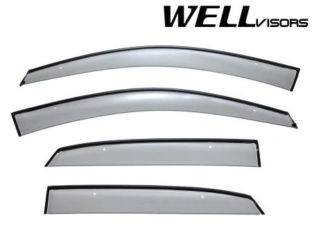 WellVisors - WellVisors Side Window Deflectors Lexus RX330 RX350 RX400h 04-09 With Black Trim