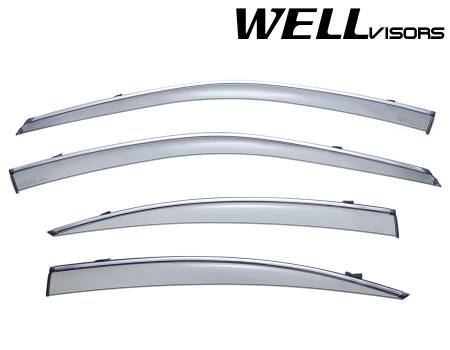 WellVisors - WellVisors Side Window Deflectors Lexus ES350 07-12 With Chrome Trim