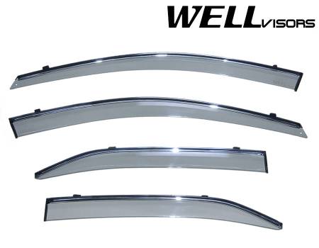 WellVisors - WellVisors Side Window Deflectors Toyota Camry 07-11 With Chrome Trim