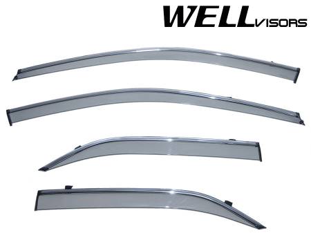 WellVisors - WellVisors Side Window Deflectors Toyota Camry 12-14 With Chrome Trim