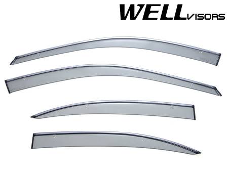 WellVisors - WellVisors Side Window Deflectors Lexus ES300 ES330 02-06 With Chrome Trim