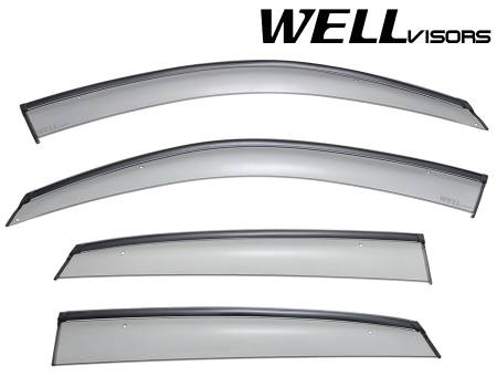 WellVisors - WellVisors Side Window Deflectors Infiniti FX35 FX45 03-08 With Black Trim