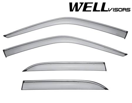 WellVisors - WellVisors Side Window Deflectors Lexus LS400 90-94 With Chrome Trim