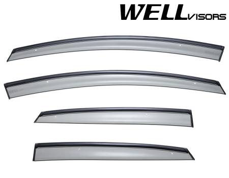 WellVisors - WellVisors Side Window Deflectors Ford Fiesta Sedan 11-19 With Black Trim