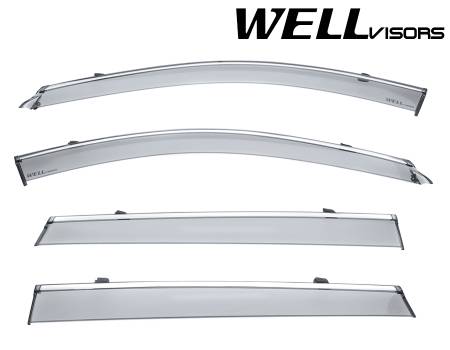 WellVisors - WellVisors Side Window Deflectors Infiniti QX60 JX35 13-20 With Chrome Trim