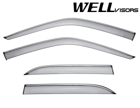 WellVisors - WellVisors Side Window Deflectors Lexus LS400 95-00 With Chrome Trim