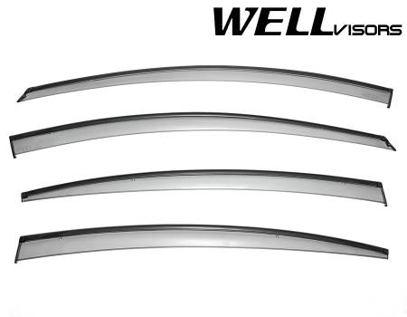 WellVisors - WellVisors Side Window Deflectors KIA Forte 14-18 Sedan with Black Trim