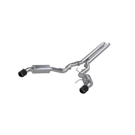 MBRP Exhaust - MBRP 15-17 Ford Mustang GT 5L(Coupe) 3in Catback Dual Split Rear w/ 4.5in Carbon Fiber Tips (Street)