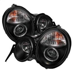 Spyder Auto - Spyder Mercedes Benz E-Class 95-99 Projector Headlights LED Halo Blk PRO-YD-MBW21095-HL-BK